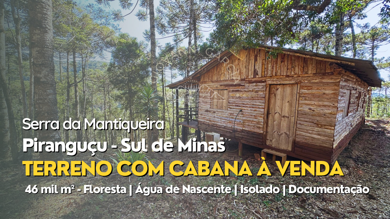 Terreno à venda no Sul de Minas com Cabana